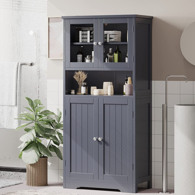 15 Beautiful And Affordable Farmhouse Style Bathroom Cabinet From   Farmhouse Bathroom Wall Cabinet 800x800 