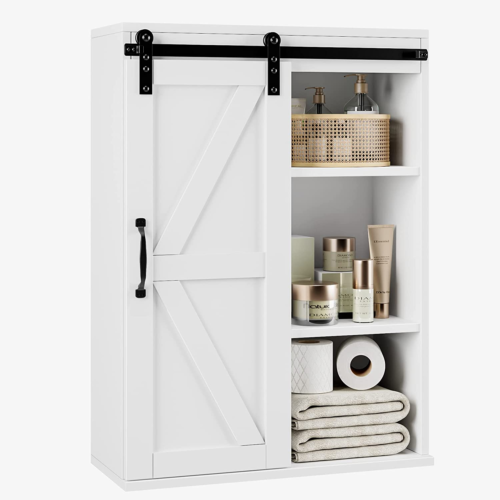 15 Beautiful and Affordable Farmhouse Style Bathroom Cabinet from ...