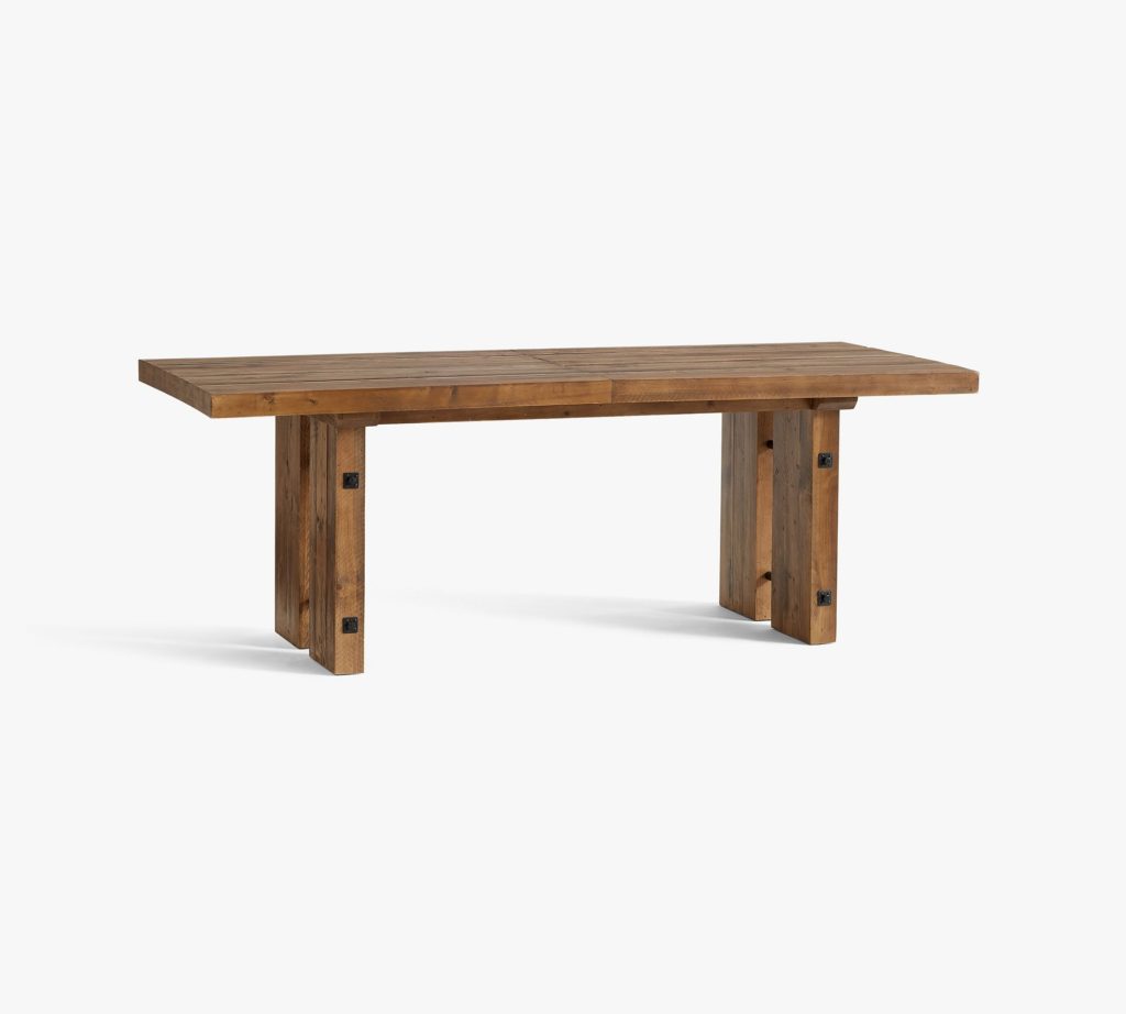 farmhouse kitchen table with bench