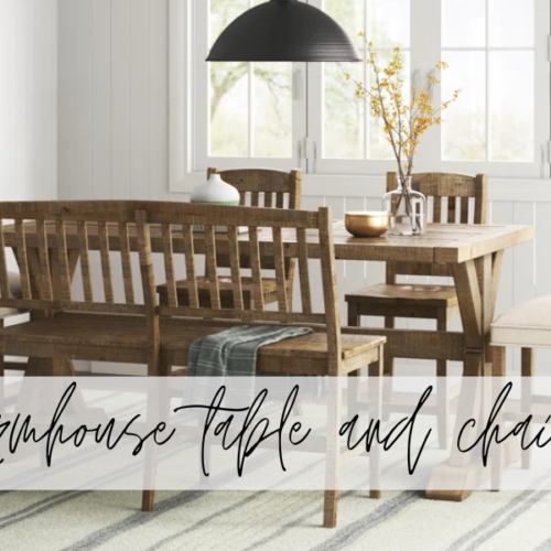 farmhouse kitchen table with chairs