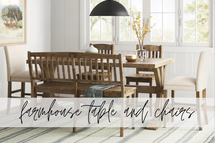 Farmhouse Kitchen Table With Chairs 