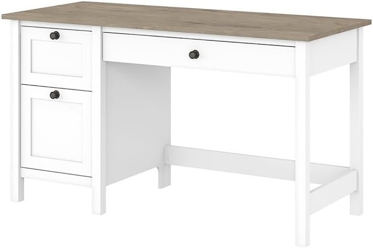 farmhouse computer desk with drawers