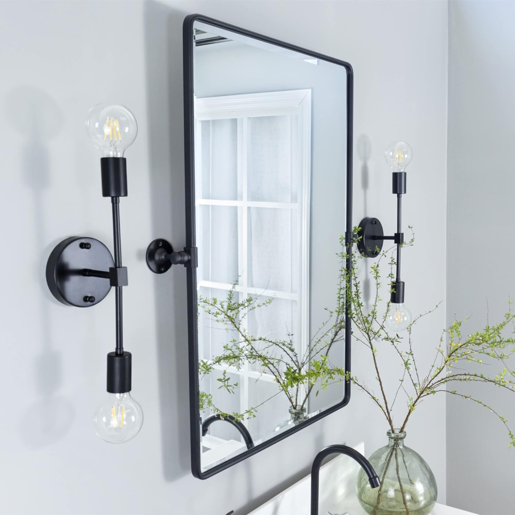 bathroom vanity mirror height