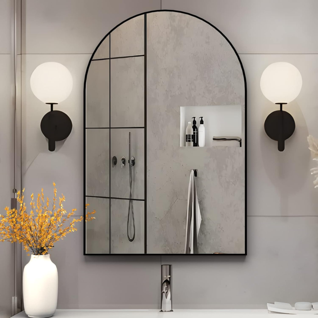 bathroom vanity mirror with cabinet lights