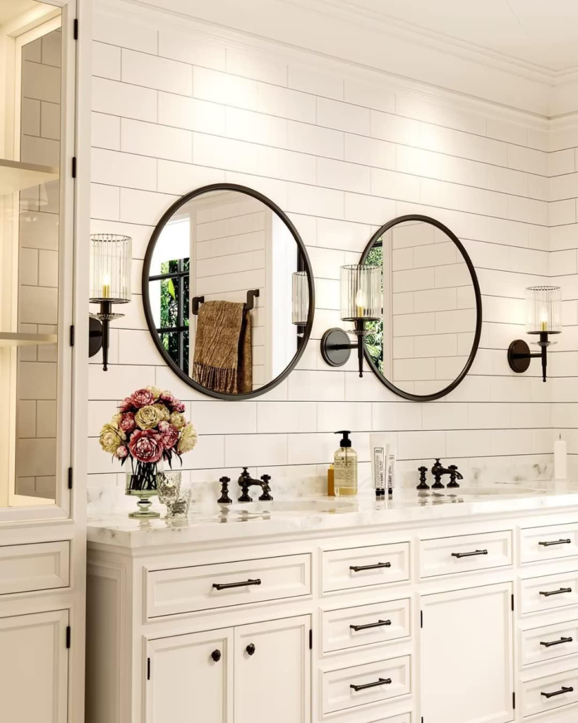 bathroom vanity mirror with lights and mirror
